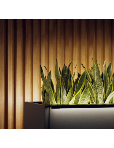 højbed plantekasser havedekoration højbede sort stål LED lys belysning