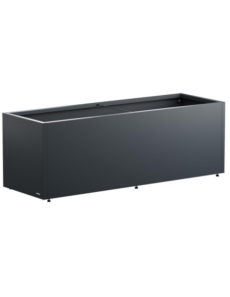 højbed plantekasser havedekoration højbede sort stål LED lys belysning