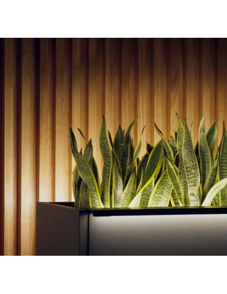 højbed plantekasser havedekoration højbede sort stål LED lys belysning