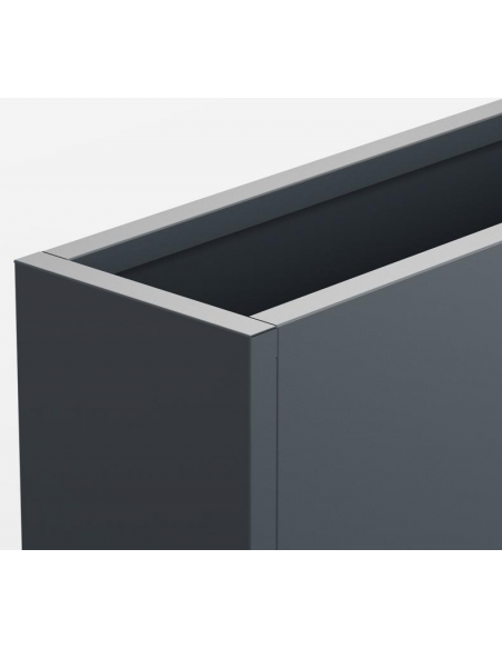 højbed plantekasser havedekoration højbede sort stål LED lys belysning