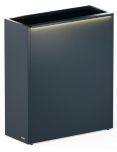 højbed plantekasser havedekoration højbede sort stål LED lys belysning 2