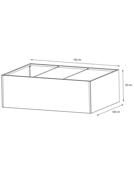 højbed plantekasser havedekoration højbede sort stål LED lys belysning