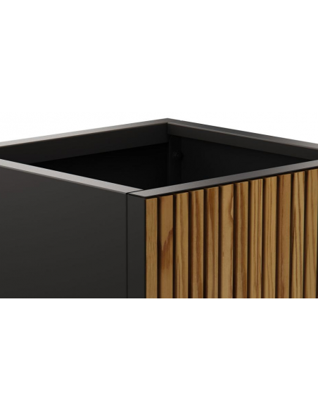 højbed plantekasser havedekoration højbede sort stål LED lys belysning