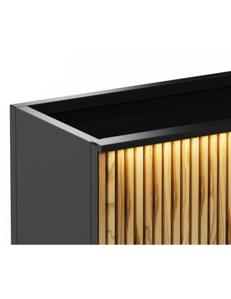 højbed plantekasser havedekoration højbede sort stål LED lys belysning