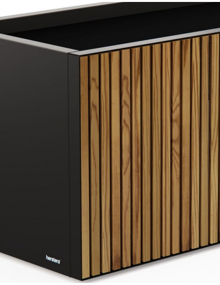 højbed plantekasser havedekoration højbede sort stål LED lys belysning