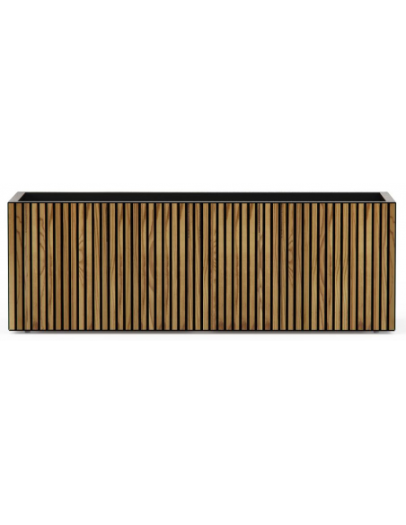 højbed plantekasser havedekoration højbede sort stål LED lys belysning