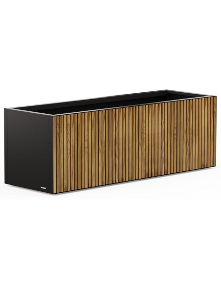 højbed plantekasser havedekoration højbede sort stål LED lys belysning