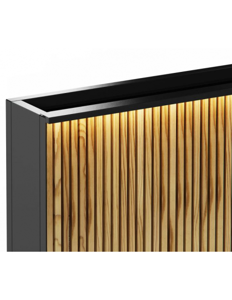 højbed plantekasser havedekoration højbede sort stål LED lys belysning