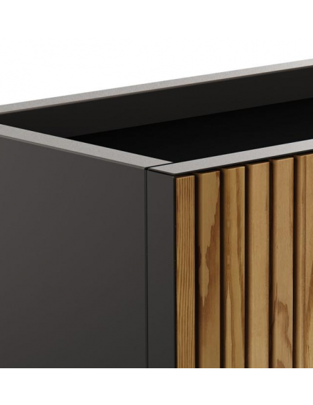 højbed plantekasser havedekoration højbede sort stål LED lys belysning