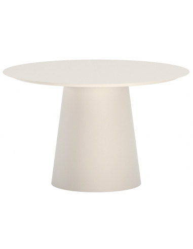 rundt havebord beige aluminium moderne design