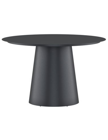 rundt havebord sort aluminium moderne design