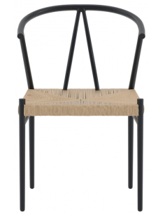 havestole moderne design rattan spisebord sort 2