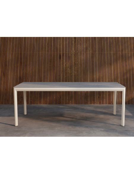 havebord beige aluminium moderne design