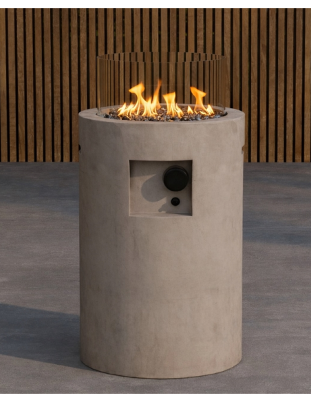 rundt ildbord gas havebord havemøbler loungebord udendørs