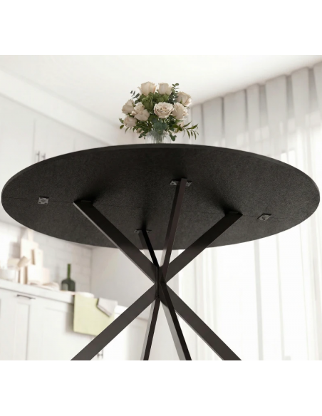 rundt spisebord lille sort 100