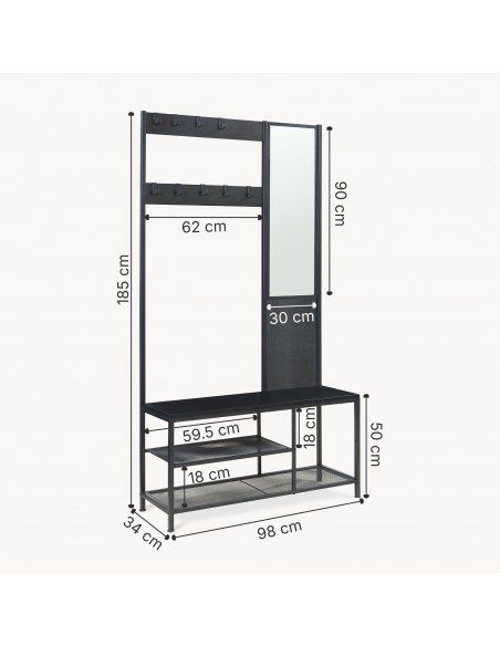 Garderobe skoskab træ billigt entre entremøbler bryggers