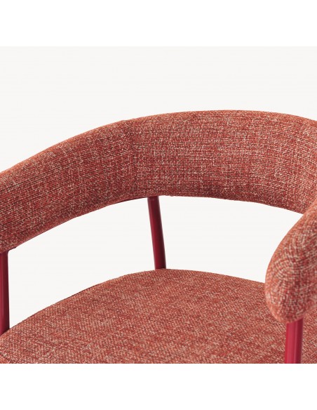 Spisebordsstol nordisk skandinavisk design rød armlæn