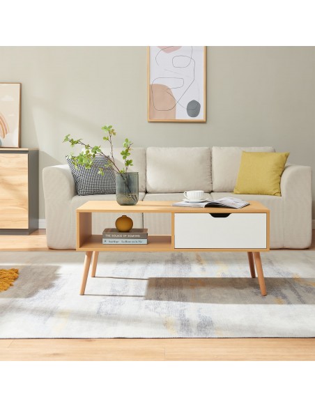 sofabord sidebord stuemøbler moderne design opbevaring skuffe