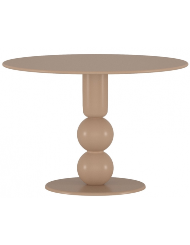 Rundt spisebord beige 110 moderne design