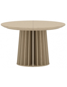 Rundt spisebord med udtræk tillægsplader 120 moderne design træ natur eg egetræ