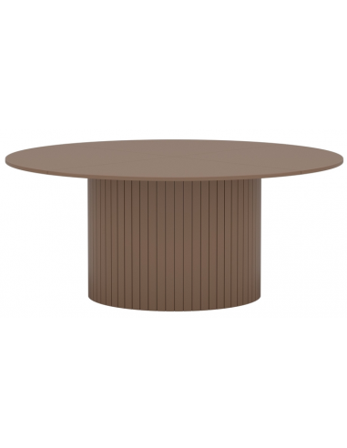 Rundt spisebord beige 180 moderne design træ stort