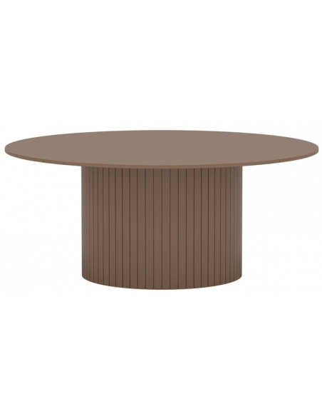 Rundt spisebord beige 180 moderne design træ stort