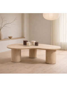 organisk sofabord eg træ moderne design 2