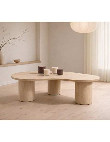 organisk sofabord eg træ moderne design