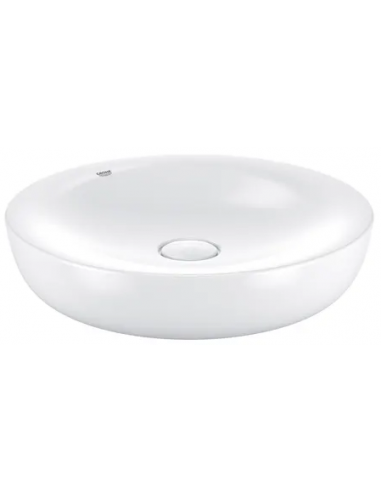 håndvask hvid rund keramik porcelæn vask bordmonteret bordplade skab