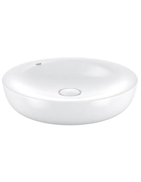 håndvask hvid rund keramik porcelæn vask bordmonteret bordplade skab