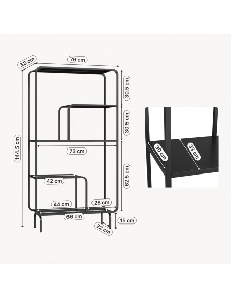 bogreol reol stue soveværelse kontor entre