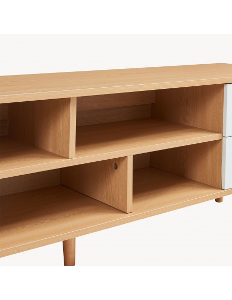 tvbord med opbevaring træ eg opbevaring stuemøbler