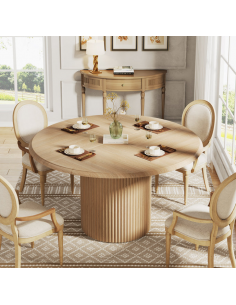 rundt 120 spisebord indretning billigt træ moderne nordisk design 2