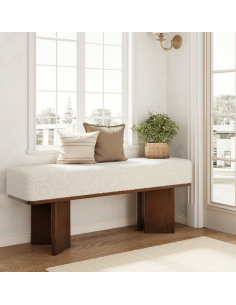 bænk entre garderobe soveværelse moderne design skobænk træ 2