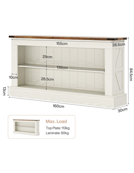 konsolbord indretning konsol bord entrebord skuffer rustikt
