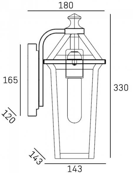 væglampe udendørslamper gammel stil klassisk udendørs lamper sort