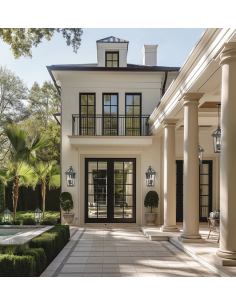 Bedlampe led udendørslamper gammel stil klassiske sokkellamper halvmur sort retro 2