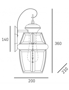 væglampe udendørslamper gammel stil klassisk udendørs lamper sort 2