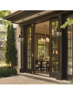 væglampe udendørslamper gammel stil klassisk udendørs lamper sort 2