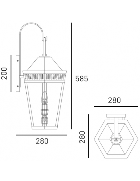 væglampe udendørslamper gammel stil klassisk udendørs lamper sort