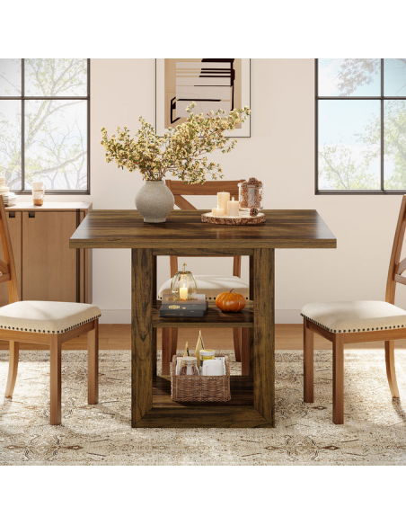 firkantet kvadratisk spisebord indretning billigt træ moderne nordisk design