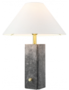 bordlampe lamper moderne design marmor sten travertin