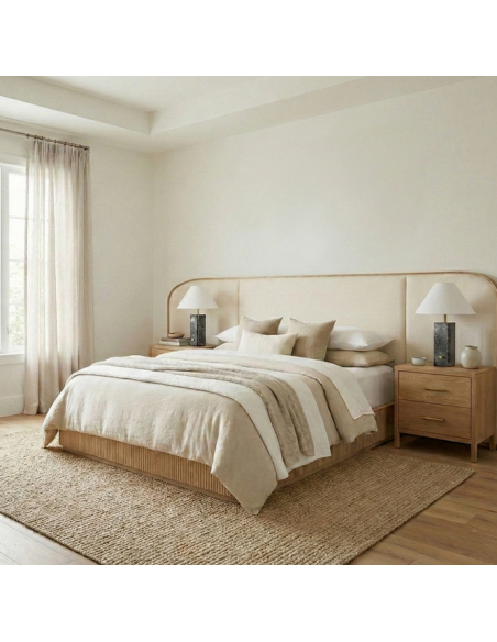 bordlampe lamper moderne design marmor sten travertin