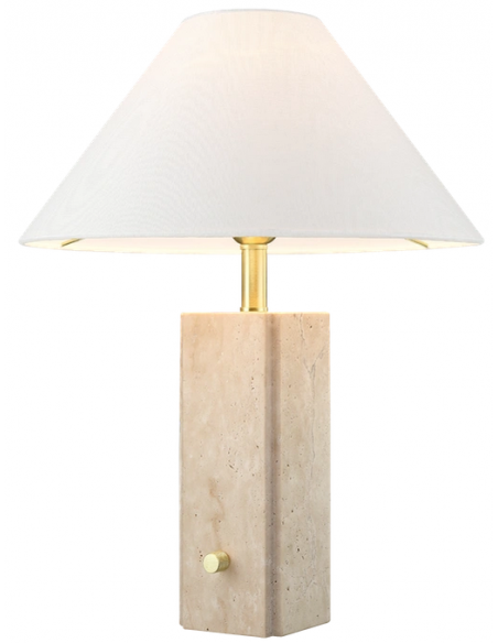 bordlampe lamper moderne design marmor sten travertin