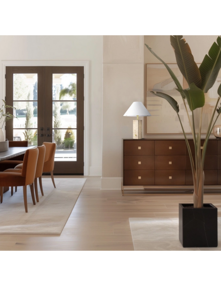 bordlampe lamper moderne design marmor sten travertin