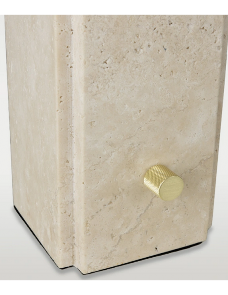 bordlampe lamper moderne design marmor sten travertin