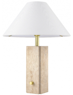 bordlampe lamper moderne design marmor sten travertin 2