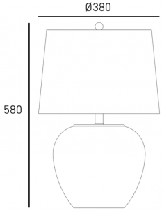 bordlampe lamper moderne design sort keramik 2