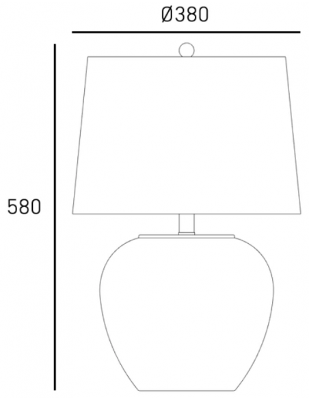 bordlampe lamper moderne design sort keramik