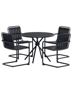 sort bistro cafe bistrosæt bistrobord cafebord cafestole altan havestole moderne design spisebord